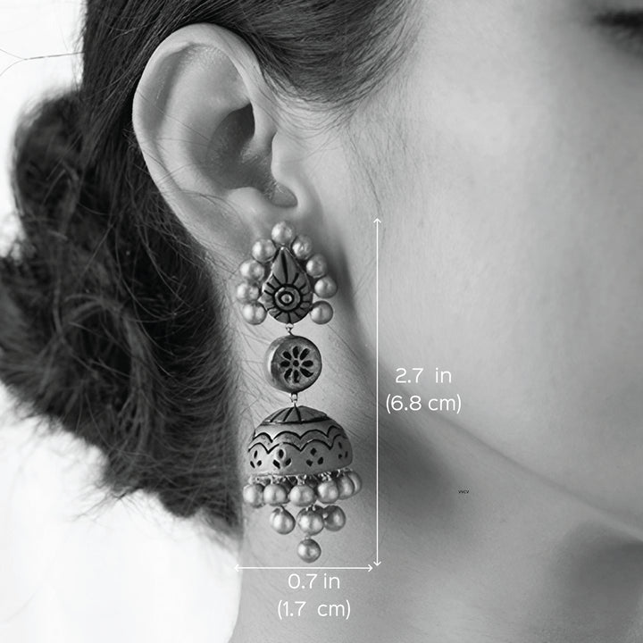 Handmade Jhilmil Terracotta Earrings