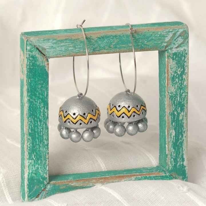 Handmade Silver Fusion Terracotta Earrings