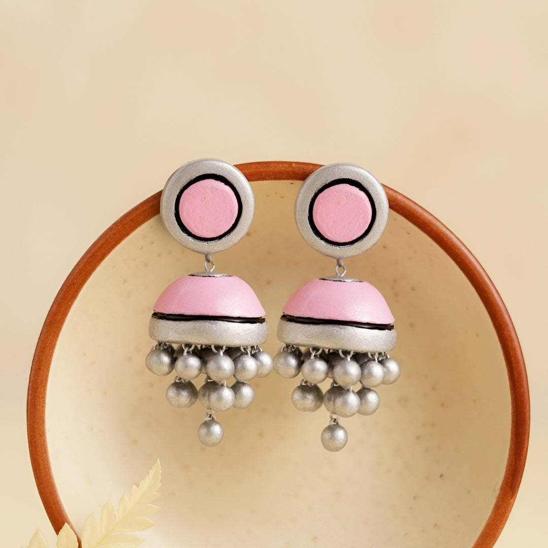 Handmade Pastel Chime Terracotta Earrings