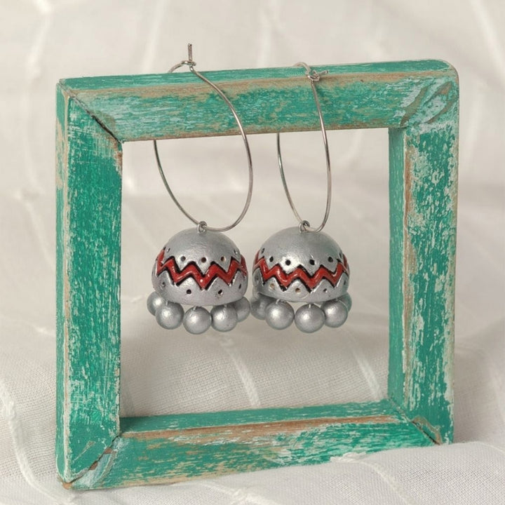 Handmade Silver Fusion Terracotta Earrings