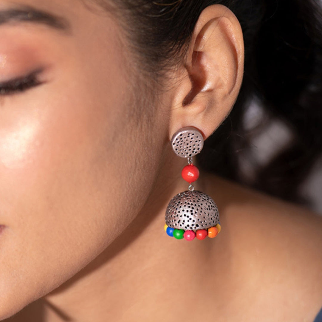 Handmade Multi Pop Terracotta Earrings