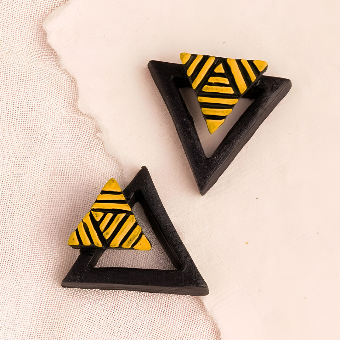 Handmade Neon Nods Terracotta Earrings