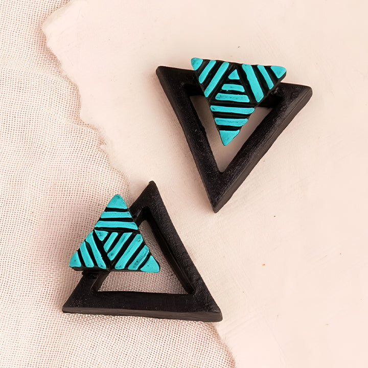 Handmade Neon Nods Terracotta Earrings