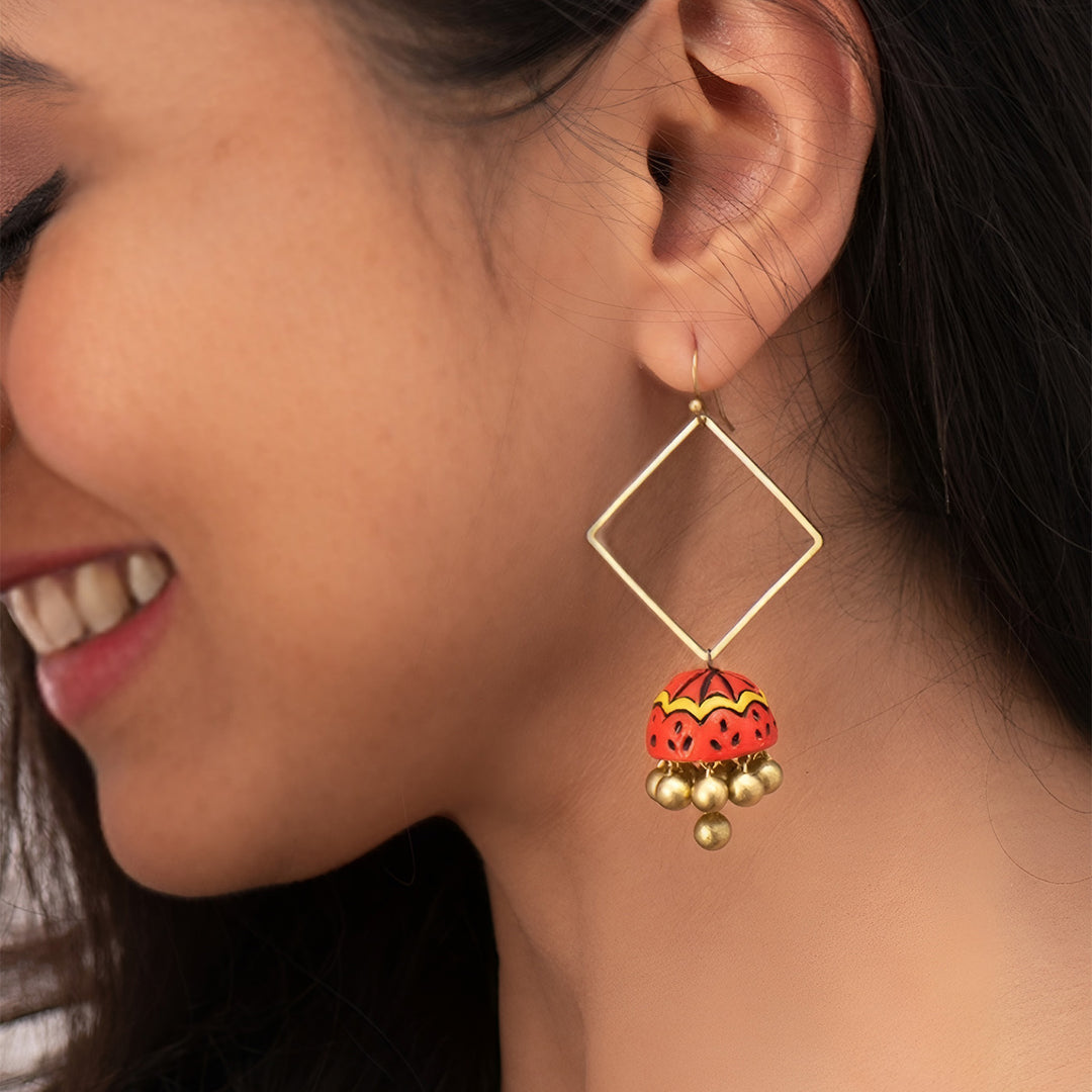 Handmade Fusion Terracotta Earrings