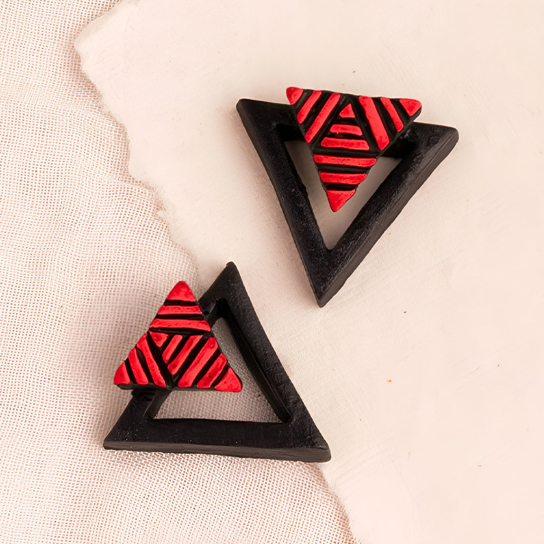 Handmade Neon Nods Terracotta Earrings