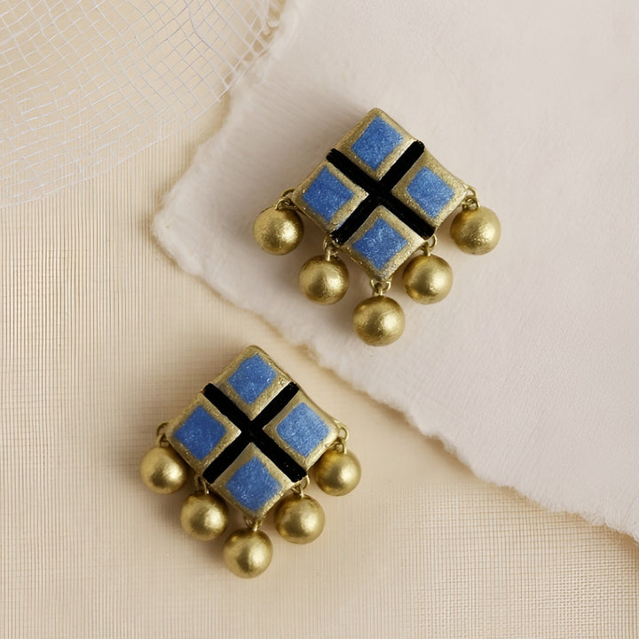 Handmade Mosaic Charm Terracotta Earrings