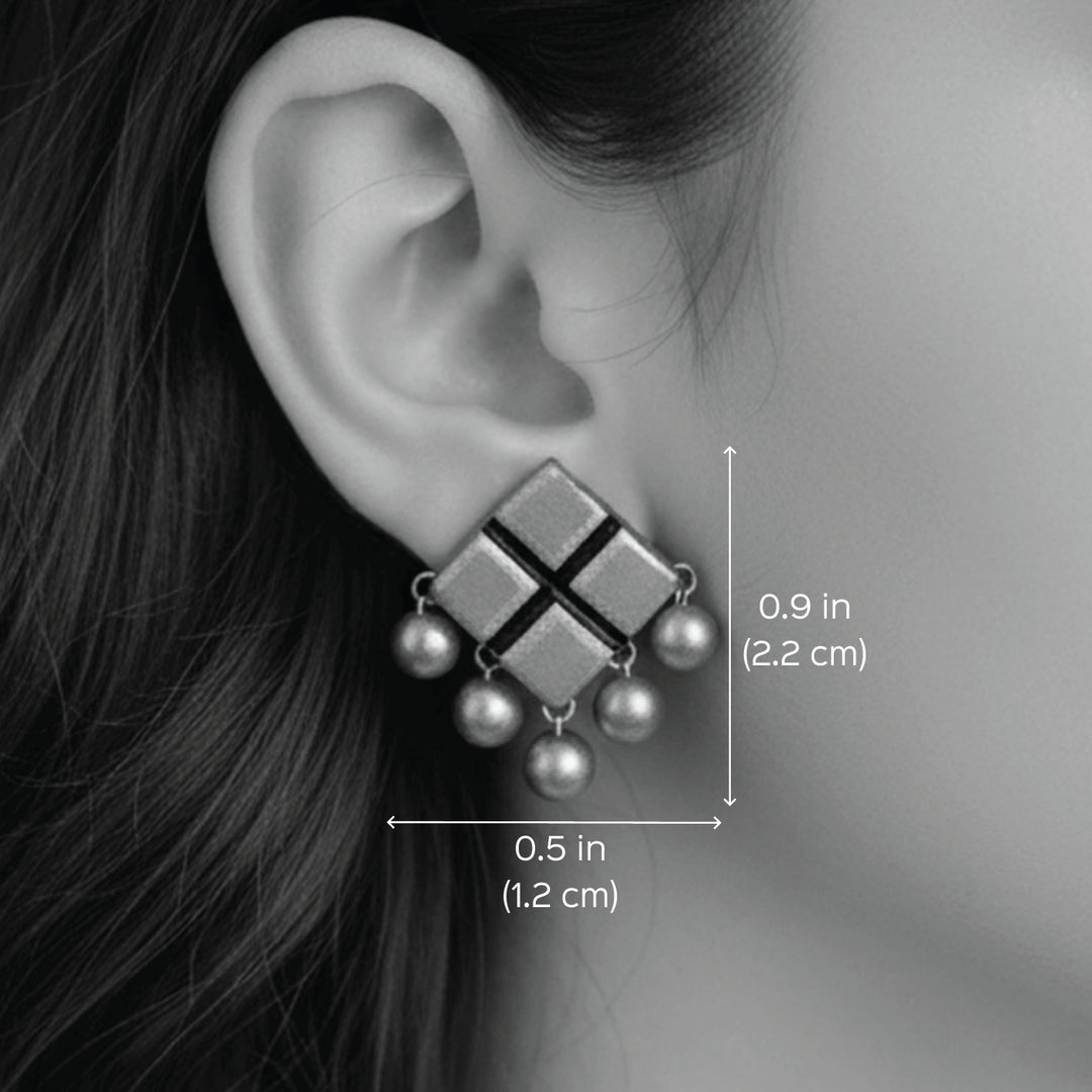 Handmade Mosaic Charm Terracotta Earrings