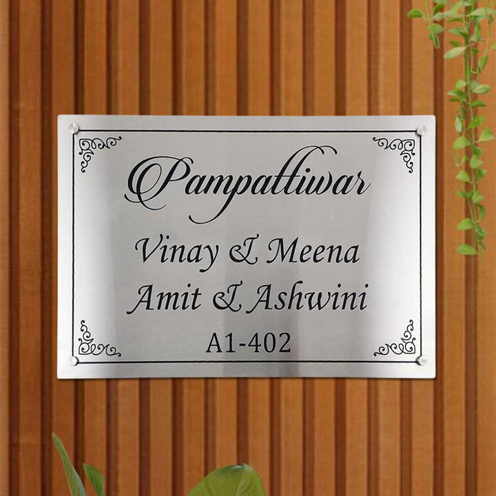Personalized Engraved Classic Stainless Steel Name Plate