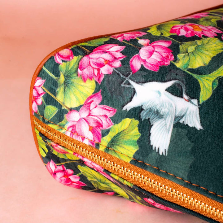 Lotus Field Vegan Leather Handbag