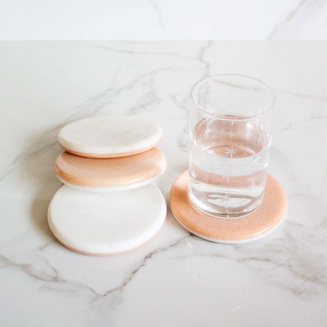 Indian Marble Coasters - Set of 4