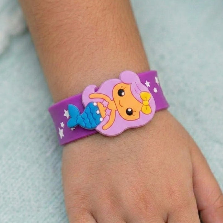 Handmade Mermaid Slap Band Kids Rakhi With Roli Chawal