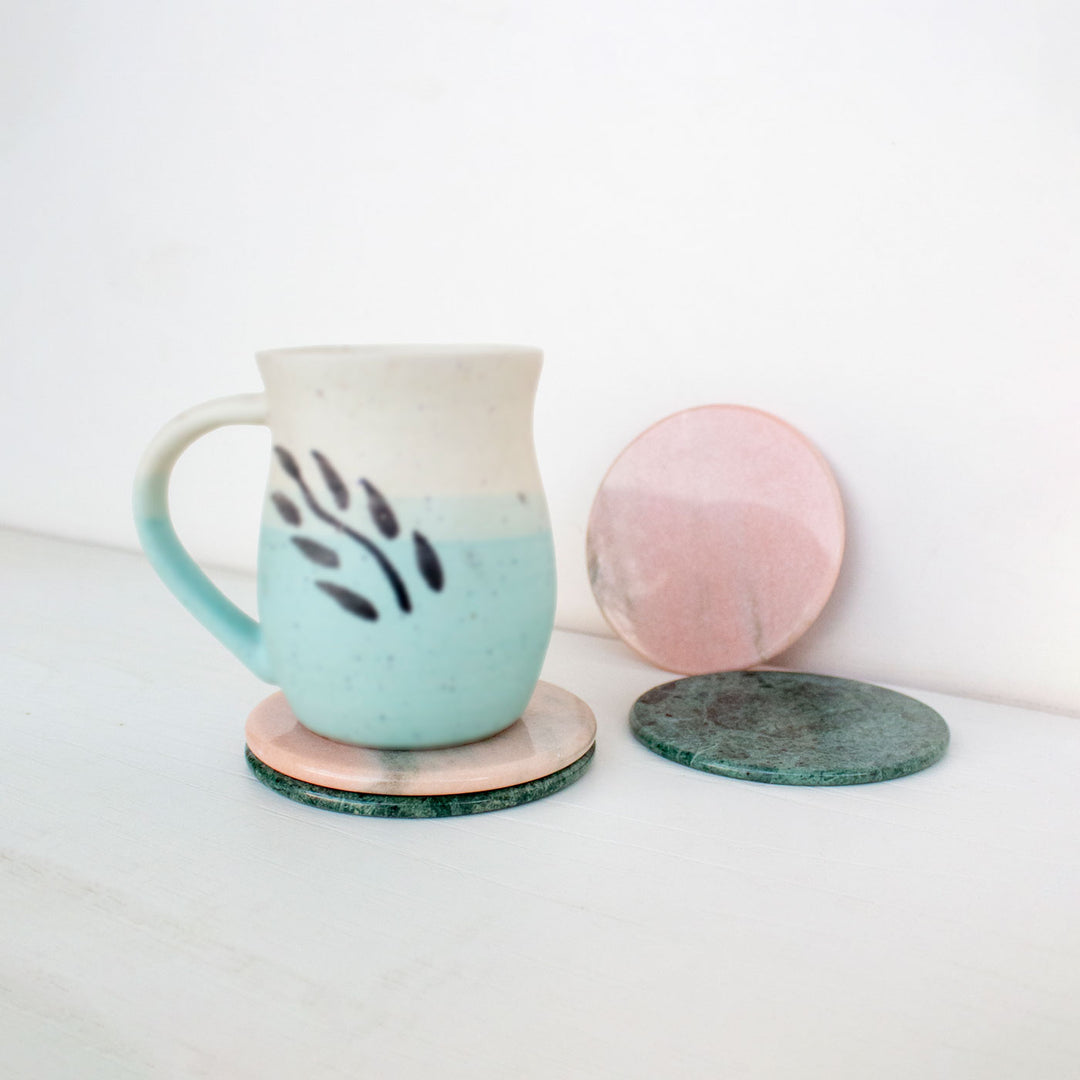 Indian Marble Coasters - Set of 4