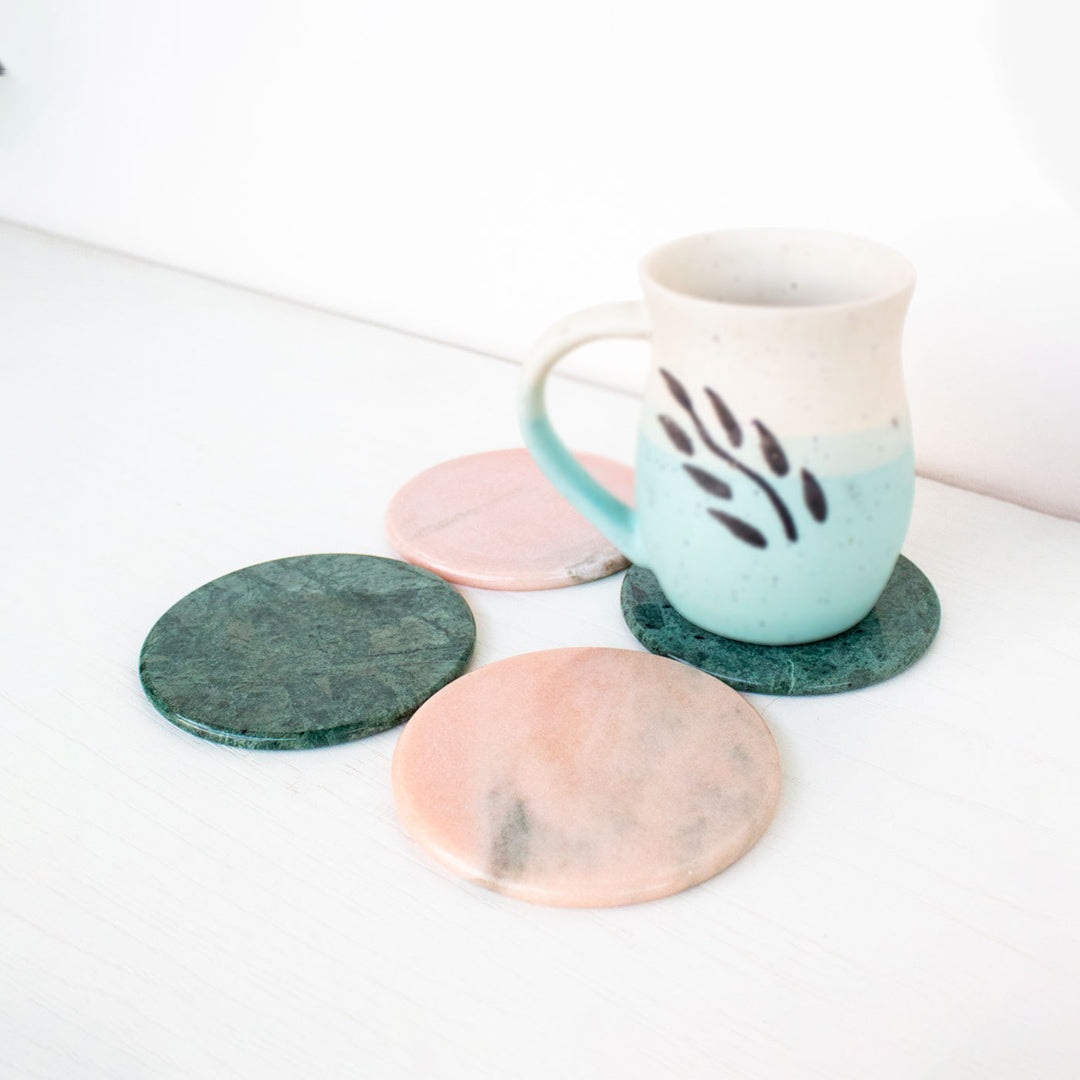 Indian Marble Coasters - Set of 4