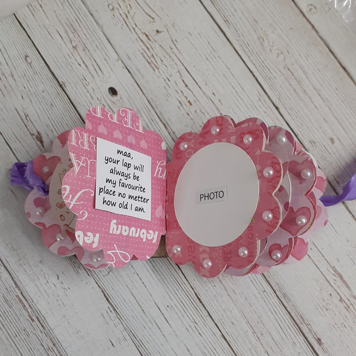 Personalized Handmade Mother'S Day Theme Paper Scrapbook With Medal