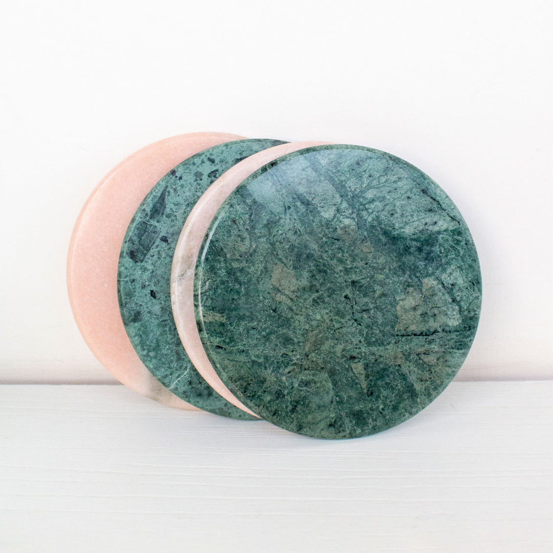 Indian Marble Coasters - Set of 4