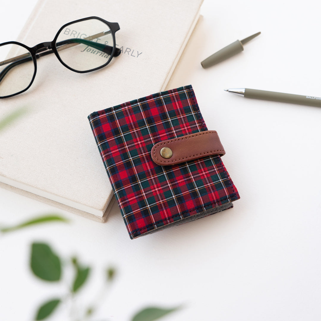 Red & Black Plaid Handmade Card Holder