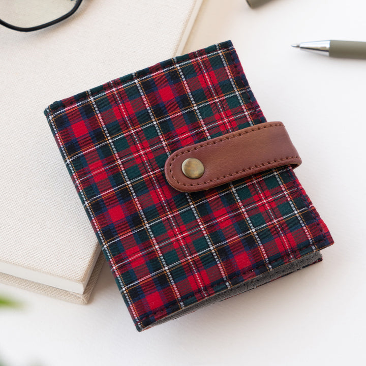 Red & Black Plaid Handmade Card Holder