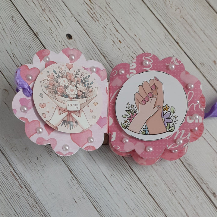 Personalized Handmade Mother'S Day Theme Paper Scrapbook With Medal