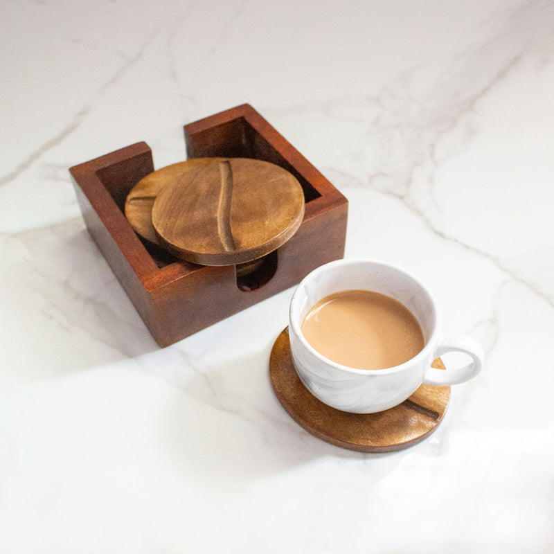 Handcrafted Wooden Coasters - Set of 6 – Zwende