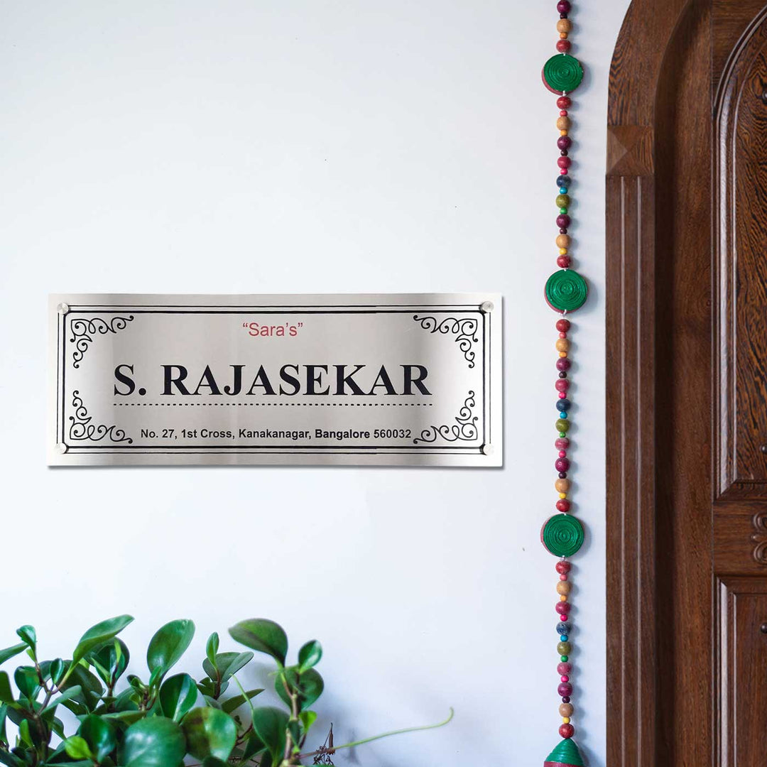 Personalized Engraved Classic Stainless Steel Name Plate