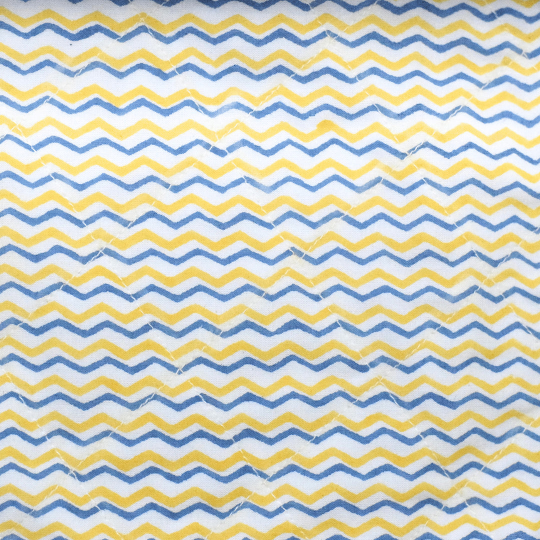 Block Printed Golden Ripple Burp Cloth