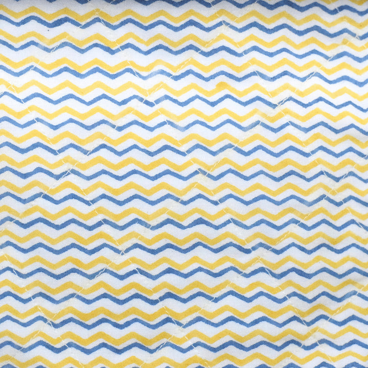 Block Printed Golden Ripple Burp Cloth