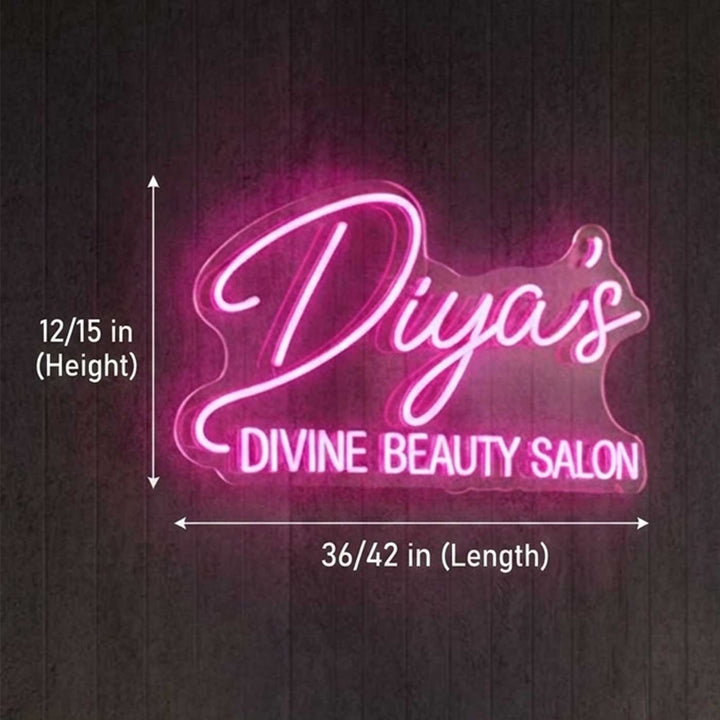 Personalized Beauty Salon Neon Light Sign Board With Name For Studio Decor