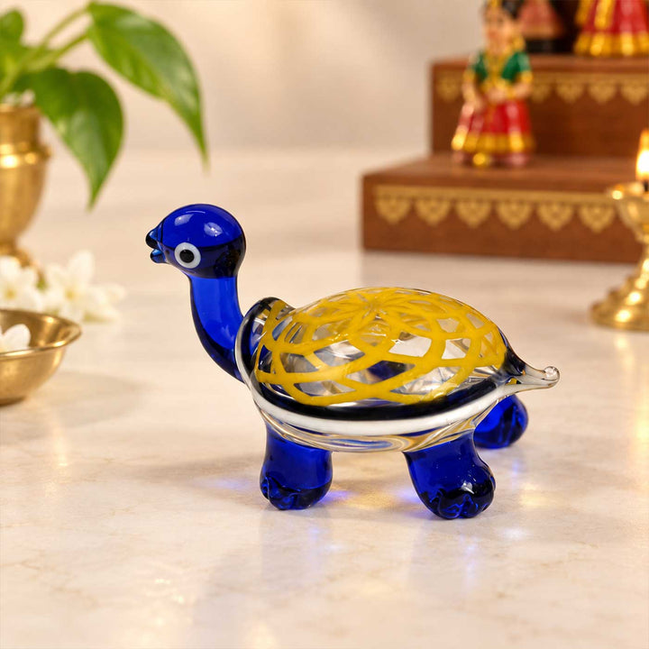 Set of 3 | Handmade Blown Glass Assorted Mini Turtle Figurine For Decor