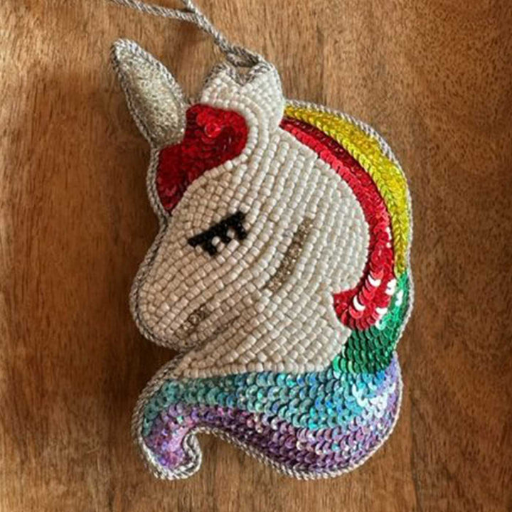 Premium Unicorn Design Sequin Zardozi Ornament