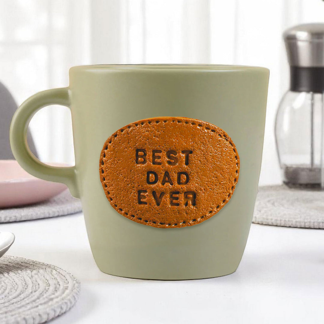 Personalized Hand-Painted Polymer Clay Best Dad Ever Theme Ceramic Mug