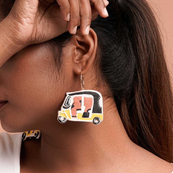 Handmade Polymer Clay Auto Design Reversible Earrings