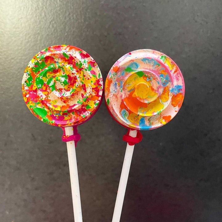 Handmade Non-Toxic Assorted Lollipop Crayons | Set of 2