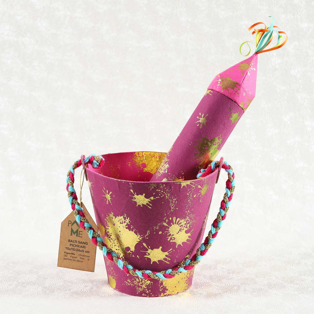 Handmade Balti Sang Pichkari Combo Paper Gift Box