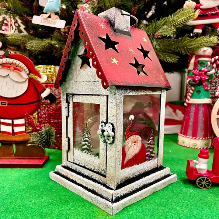 Decorative Winter'S Glass Tealight Holders For Christmas Decoration