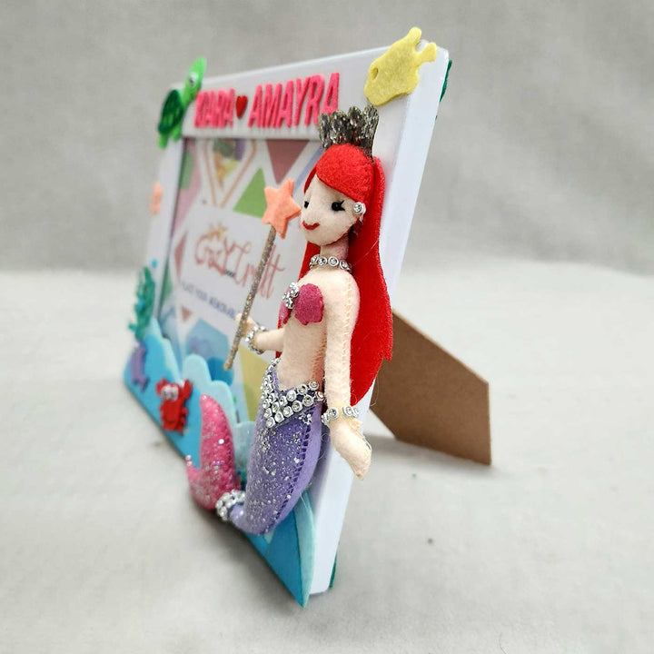 Personalized Little Mermaid Theme Felt Photo Frame