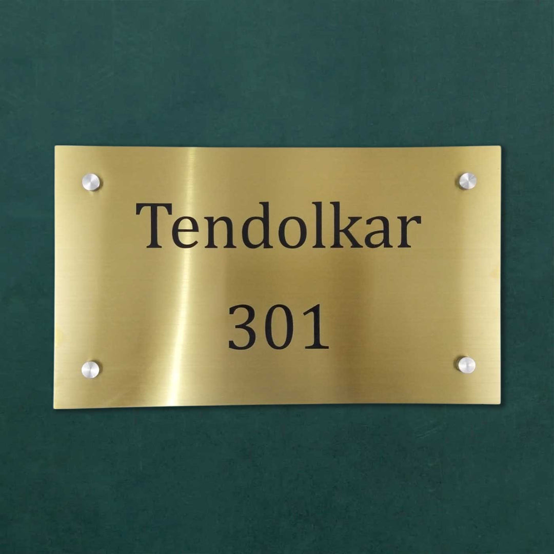 Personalized Weatherproof Minimalist Stainless Steel Name Plate