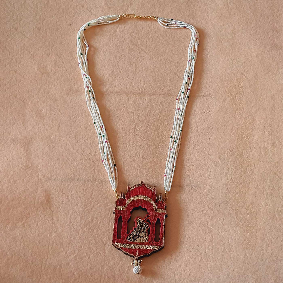 Handmade Meerabai Wooden Necklace