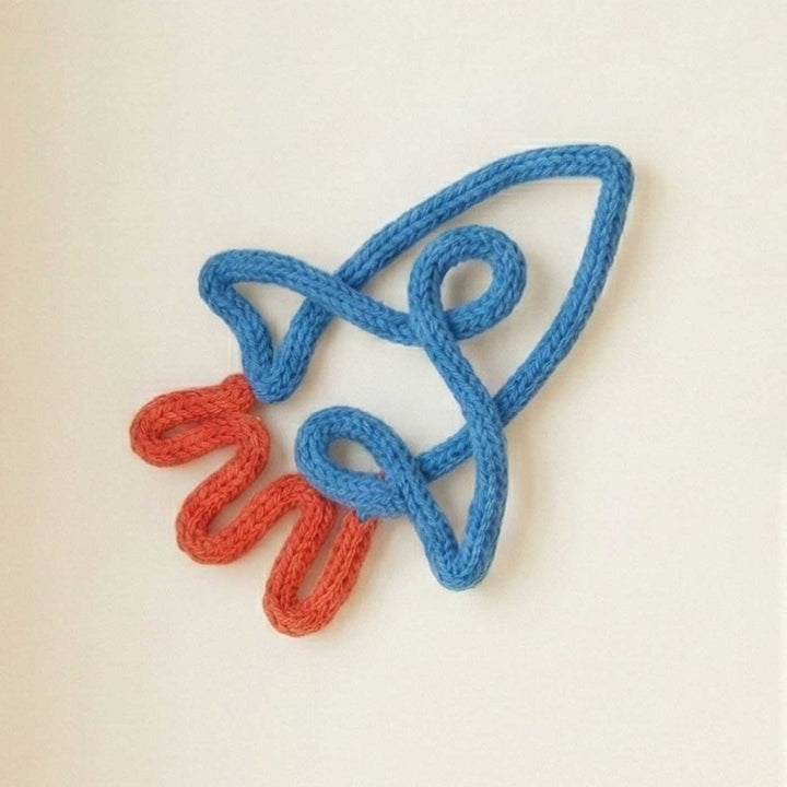 Handmade Knitted Wire Rocket Hanging For Kids Room Decoration