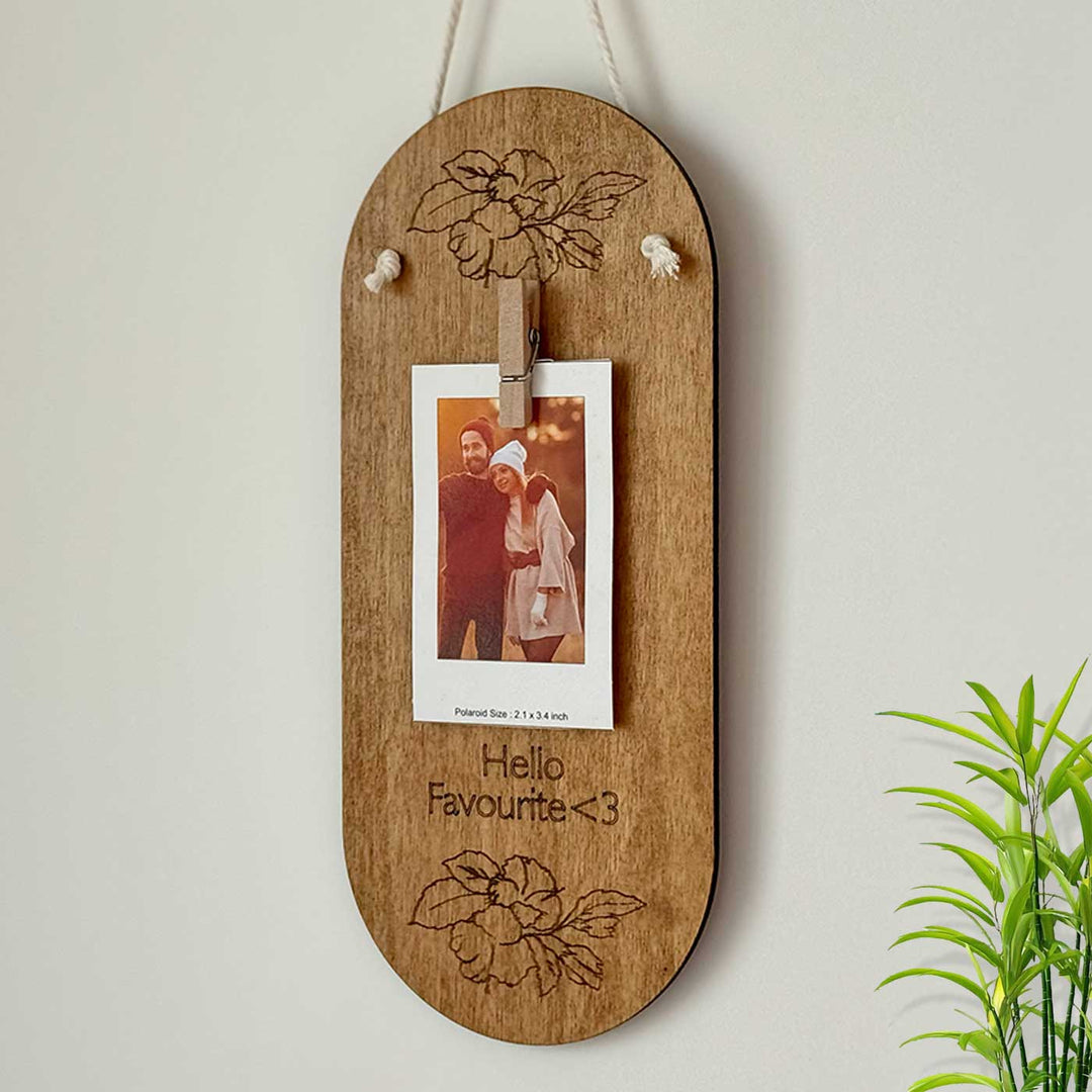 Photo Personalized "Hello Favourite" Wooden Wall Hanging