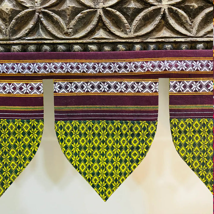 42 Inch Handmade Peepal Leaf Design Khunn Fabric Cotton Toran
