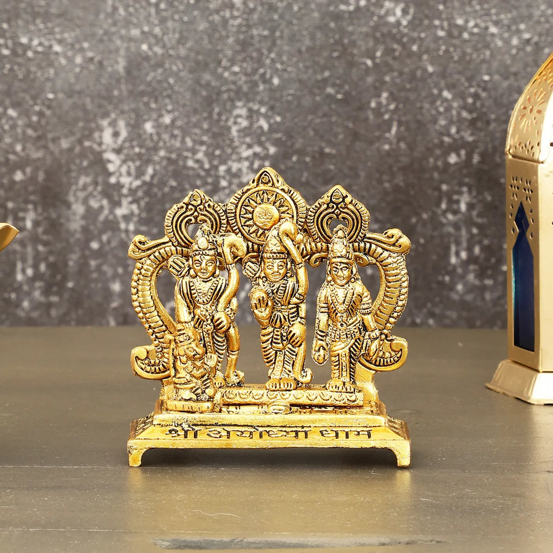 Handmade Shri Ram Rakhi Hamper | Includes 1 Ramdarbar Idol, 2 Rakhis, 1 Roli Chawal