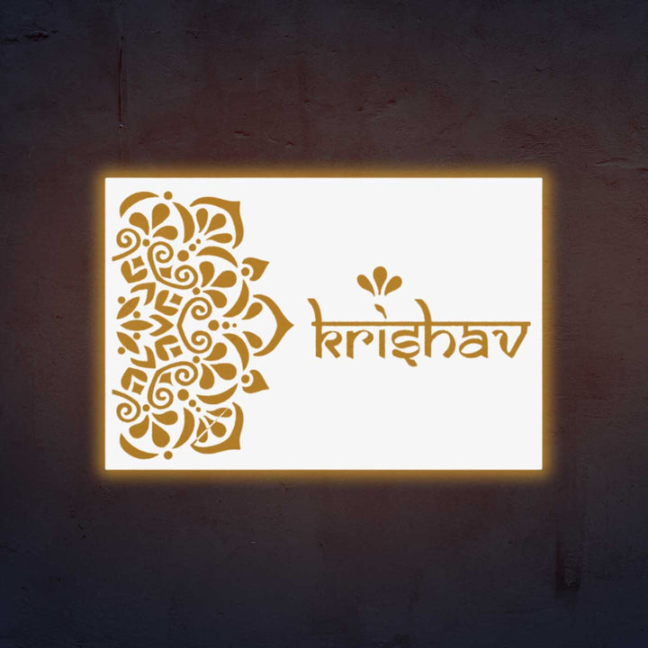 Personalized Laser Cut Rectangle Shaped Steel Name Plate