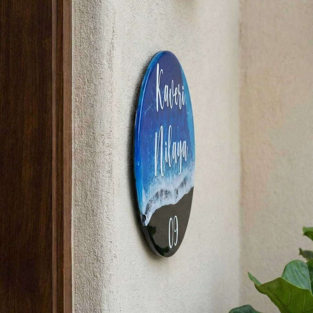 Personalized Beach Theme Resin Name Plate