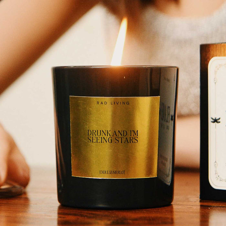 Hand Poured Drunk & I’m Seeing Stars, Endless Merlot Scented Soy Wax Candle