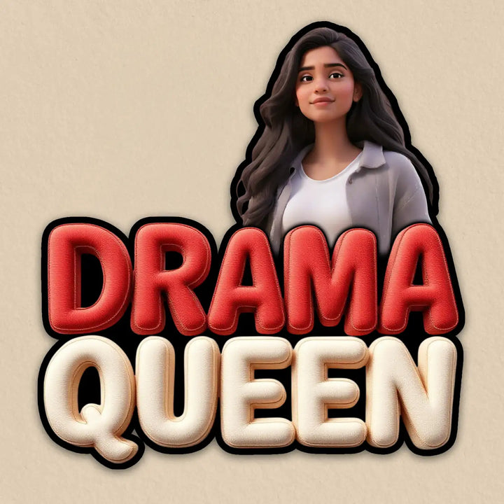 Photo Personalized "Drama Queen" Acrylic Fridge Magnet