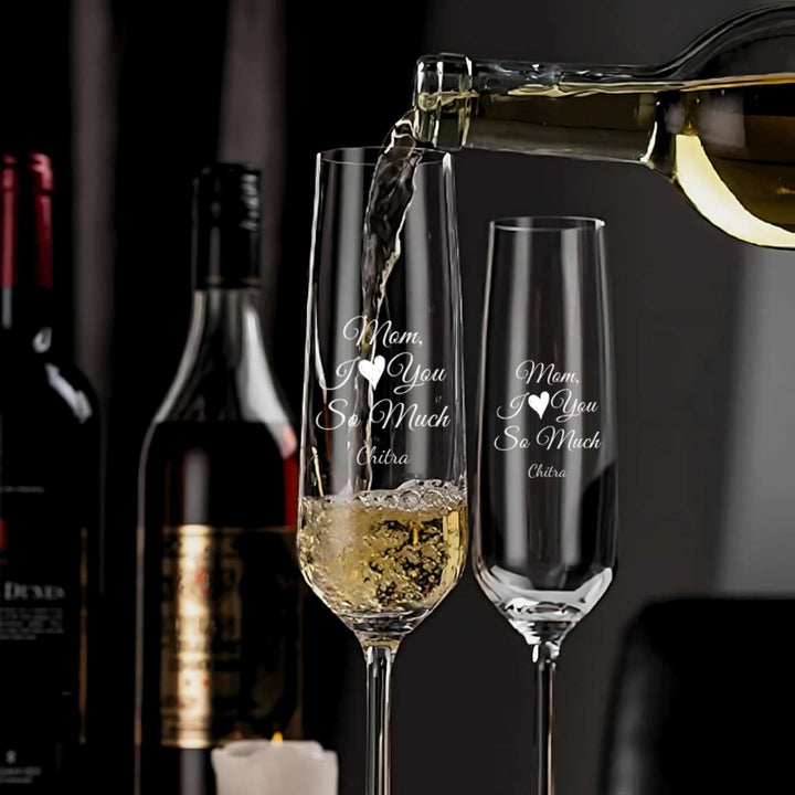 Personalized Engraved Champagne Glass For Mothers | 250 ml