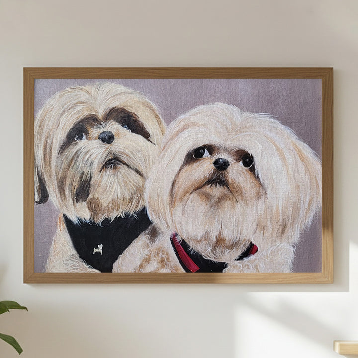 Photo Personalized Hand Painted Portrait With Premium Wooden Frame