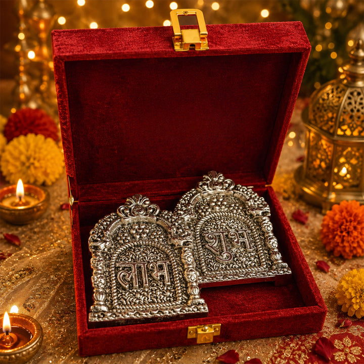 Ruby Utsav Red Basket Diwali Gift Hamper With Urli Soy Wax Candle And Almond Potli For Festive Gifting