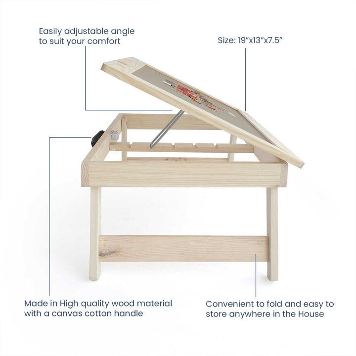 Personalized Basketball Fever Boy Theme Wooden Foldable Desk