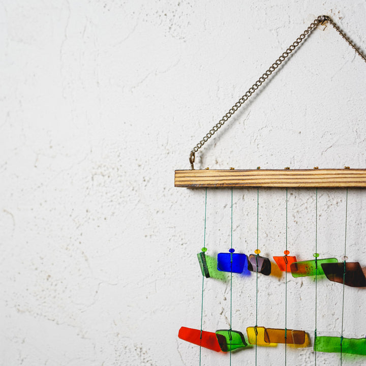 Upcycled Glass Gigantic Windchime